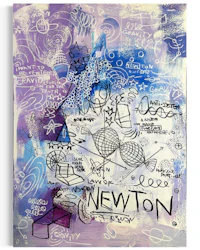 a painting with the words newton on it